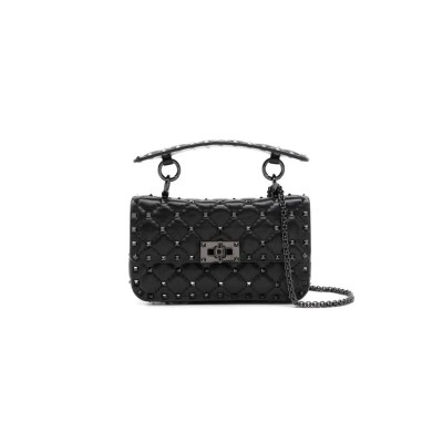 VALENTINO SMALL NAPPA ROCKSTUD SPIKE BAG 3W2B0123SLC0NO (20*11.5*5cm)